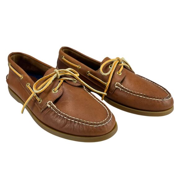 Sperry Top-Sider Men 11M Tan Leather Slip-On‎ Boat Shoes Loafers main image 4